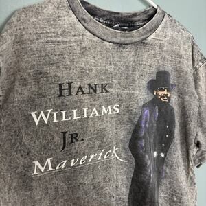 Vintage 1992 Hank Williams Jr Maverick Washed Shirt No Tag Country Single Stitch